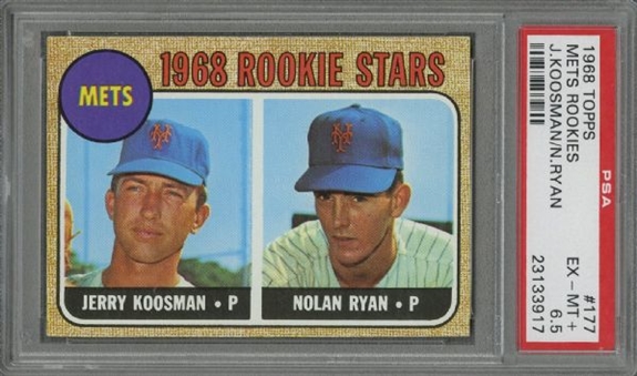 1968 Topps #177 Nolan Ryan Rookie Card - PSA EX-MT+ 6.5